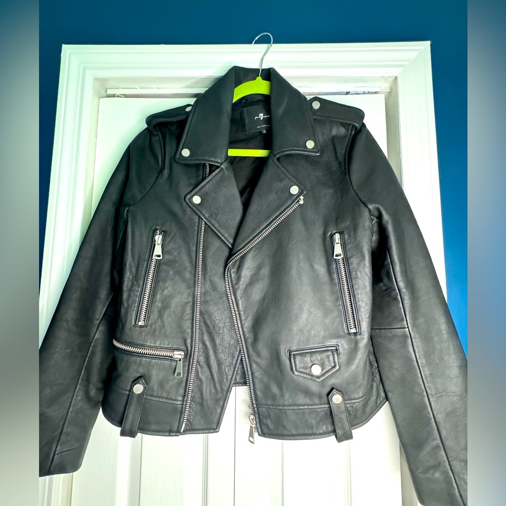 100% Genuine leather moto jacket